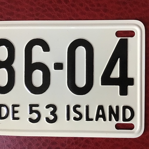 Vintage 1953 License Plate Rhode Island State Bicycle Mini Metal - Picture 5 of 8